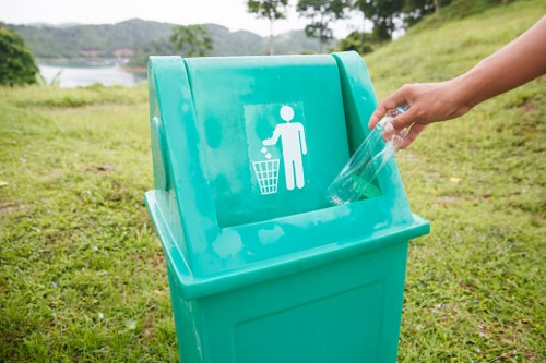 Commercial waste recycling services at a local business